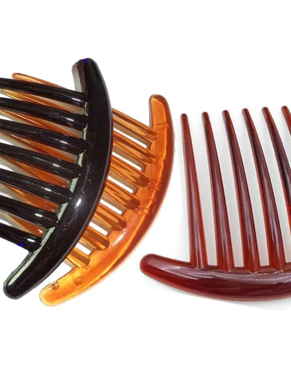 Women's French Twist Combs Plastic Side Hair Comb with Seven Tooth - Set of 6 (3